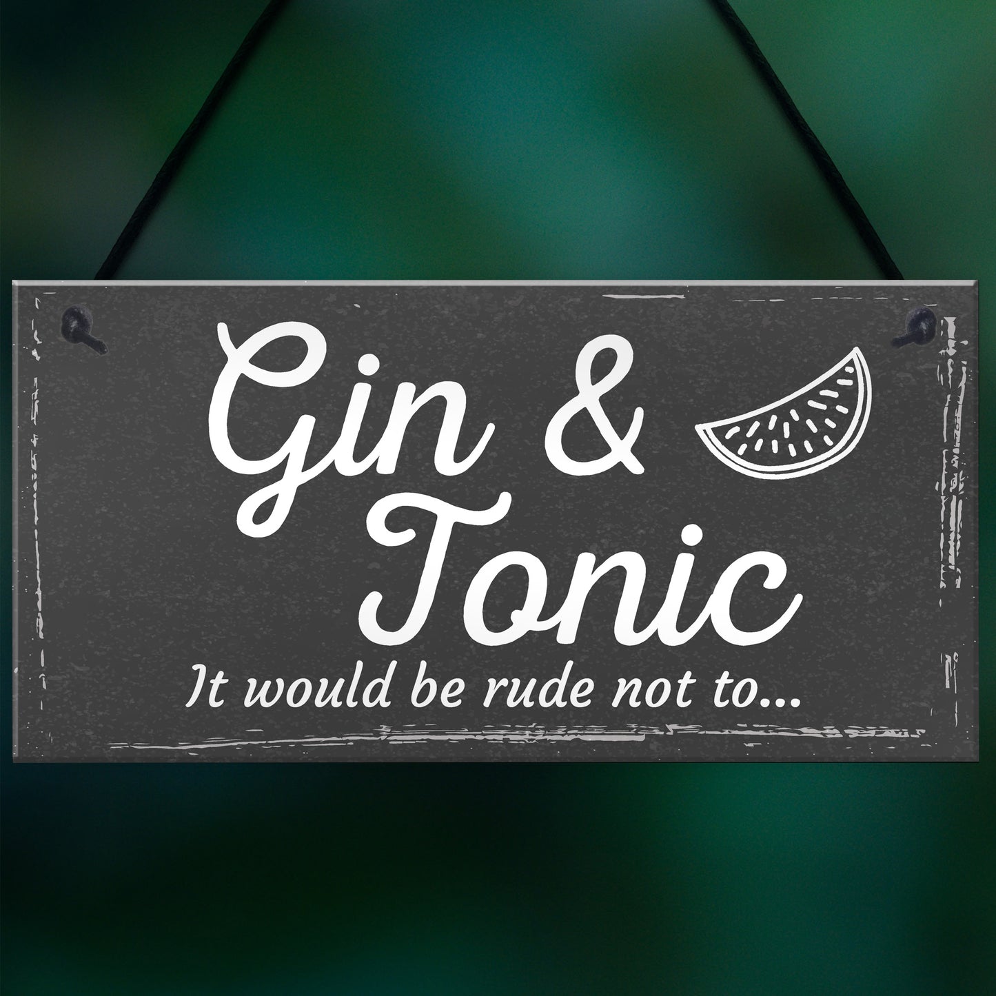 Gifts For Women Gin & Tonic Plaque Novelty Garden Alcohol Pub