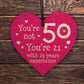 Perfect 50th Birthday Gift for Mum Nan Sister Heart Funny