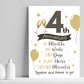 4th Wedding Anniversary Gift Print Mr & Mrs Anniversary Gifts