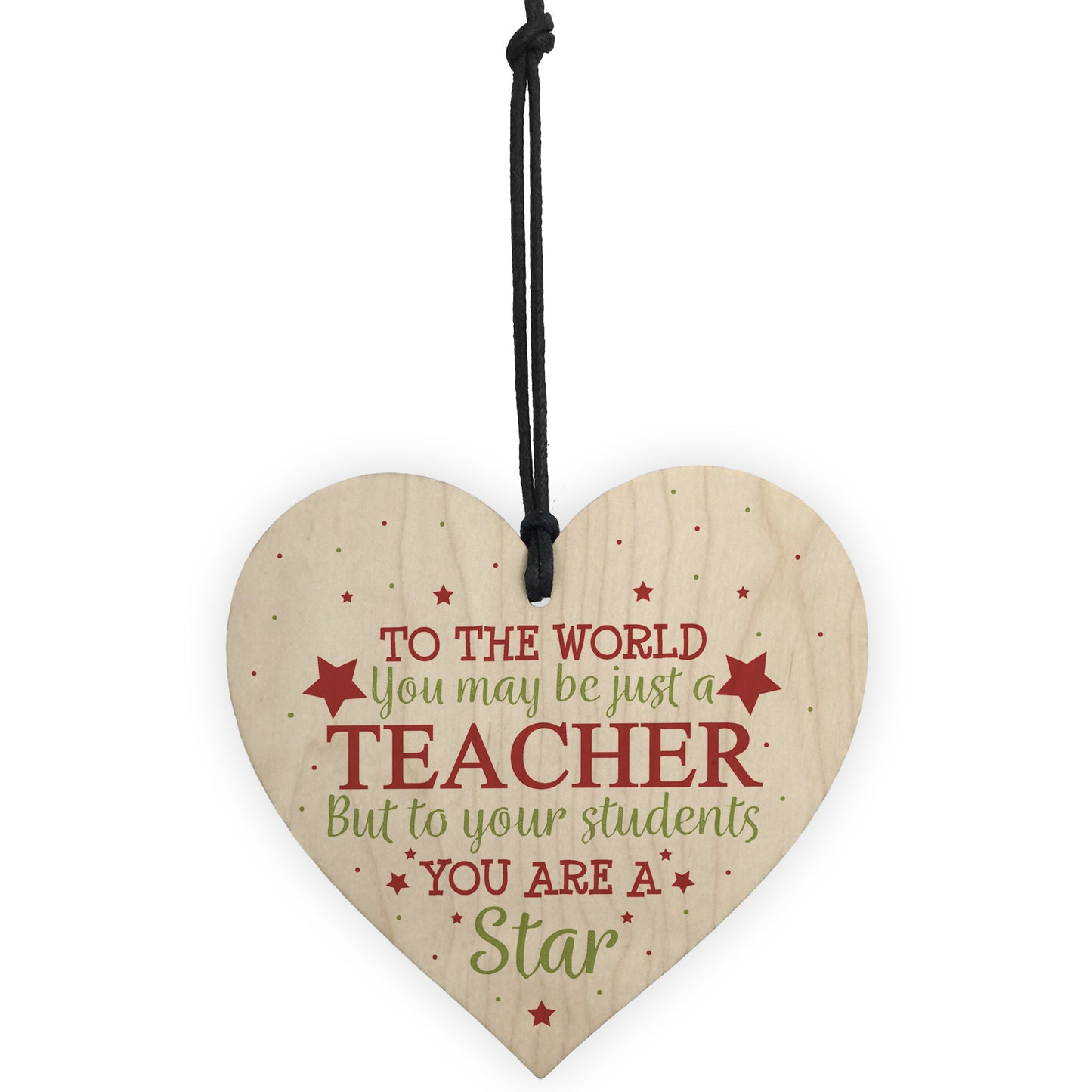 Thank You Teacher Gift Wooden Heart Leaving Goodbye Nursery