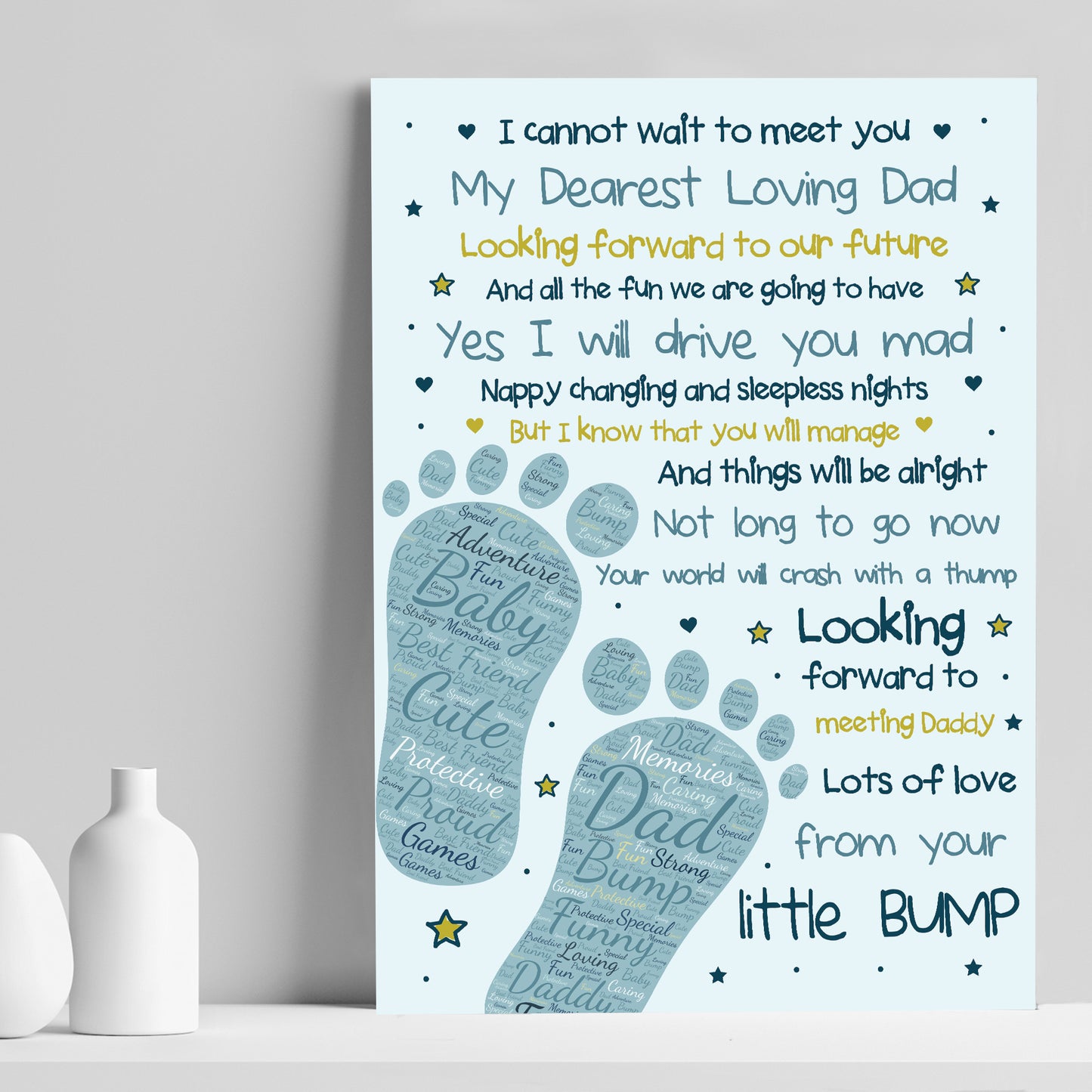 Daddy To Be Gifts From The Bump Baby Poem Fathers Day Gifts