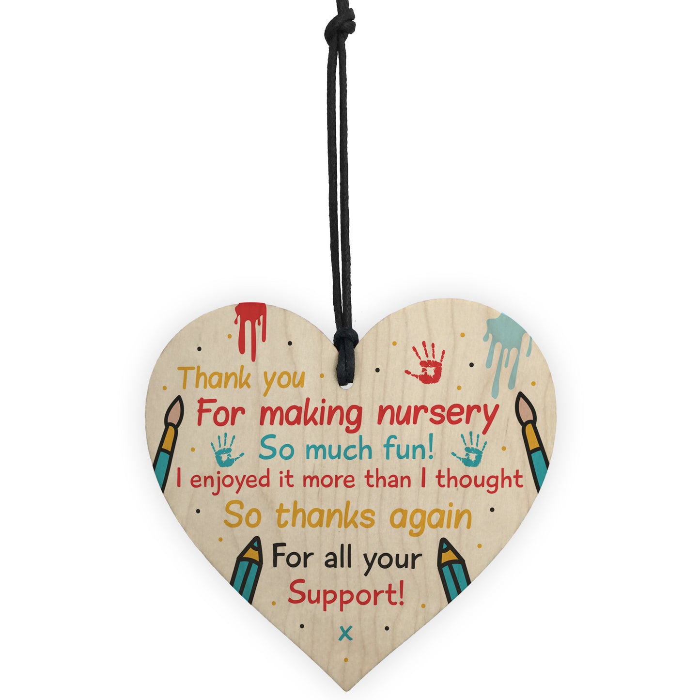 Nursery Teacher Thank You Gifts Wooden Heart Leaving Present