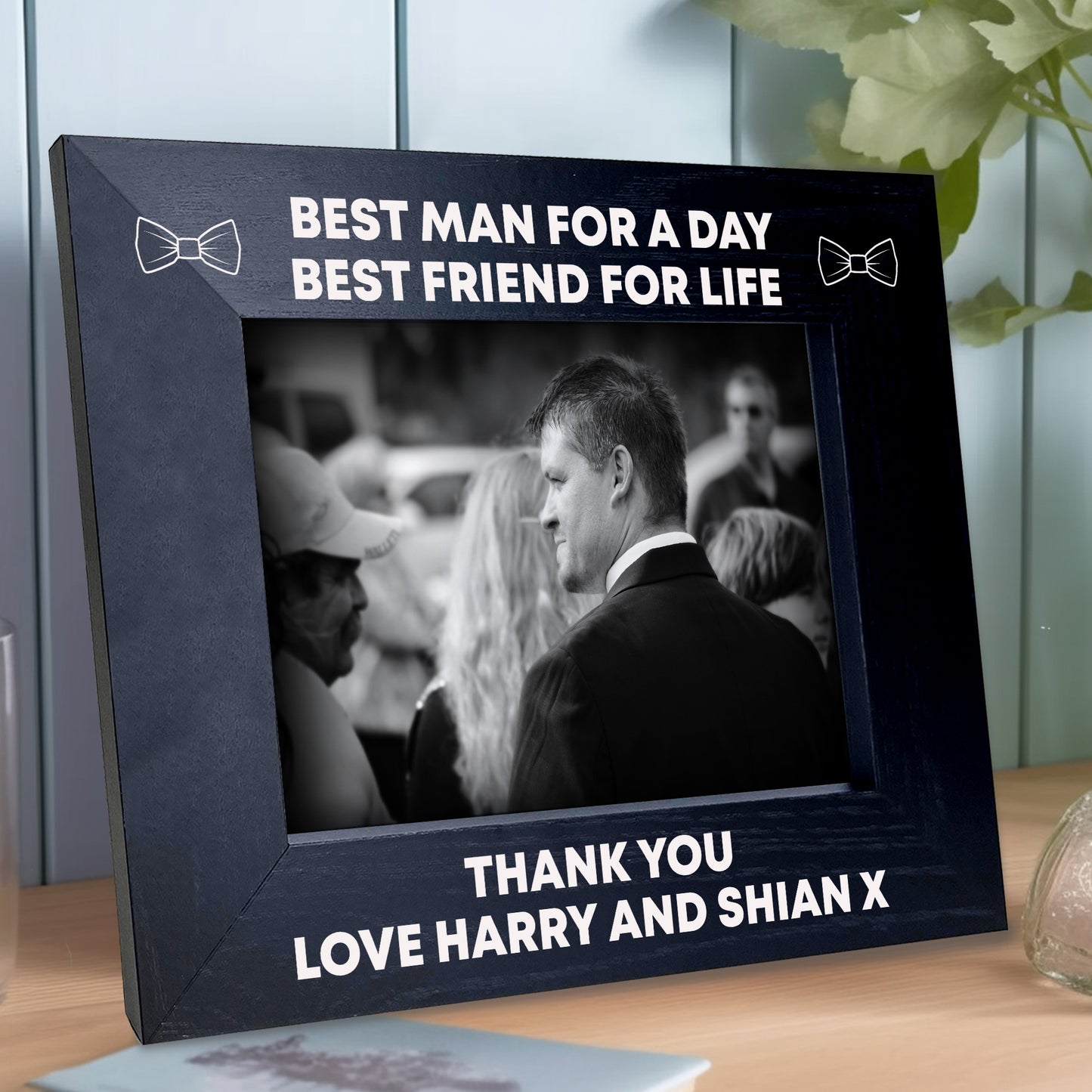 Thank You Gift For Best Man Personalised Wooden Photo Frame Gift