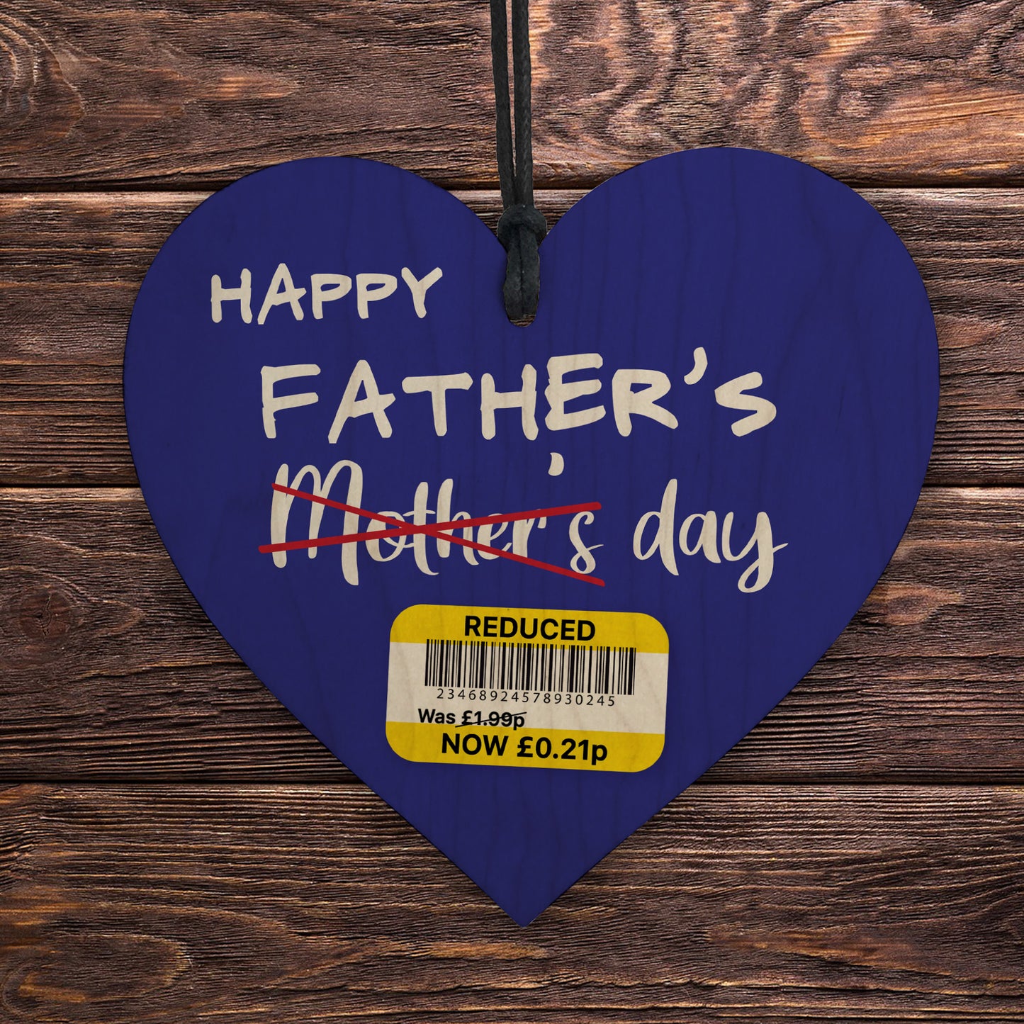 Funny Fathers Day Gift For Dad Novelty Wood Heart Gift For Dad