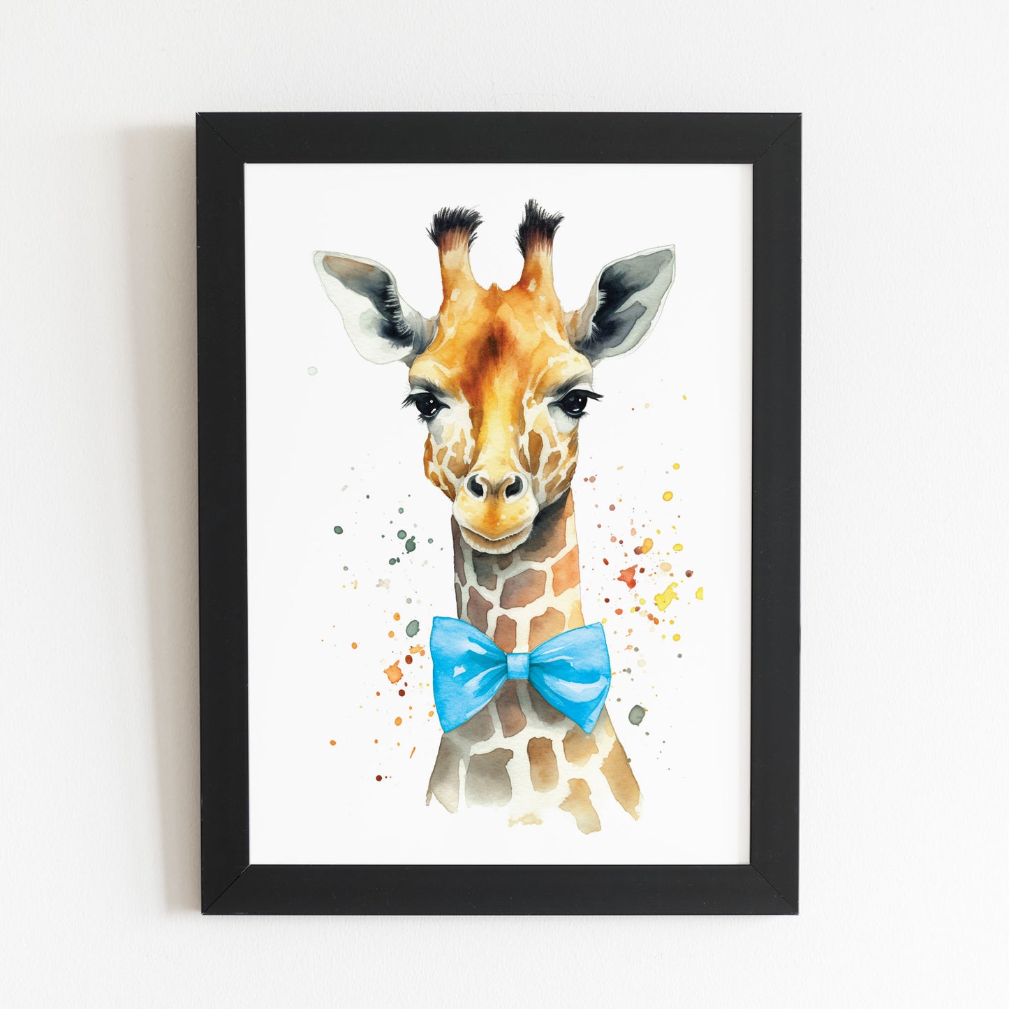 Safari Animals Boys Nursery Bedroom Prints Personalised Name