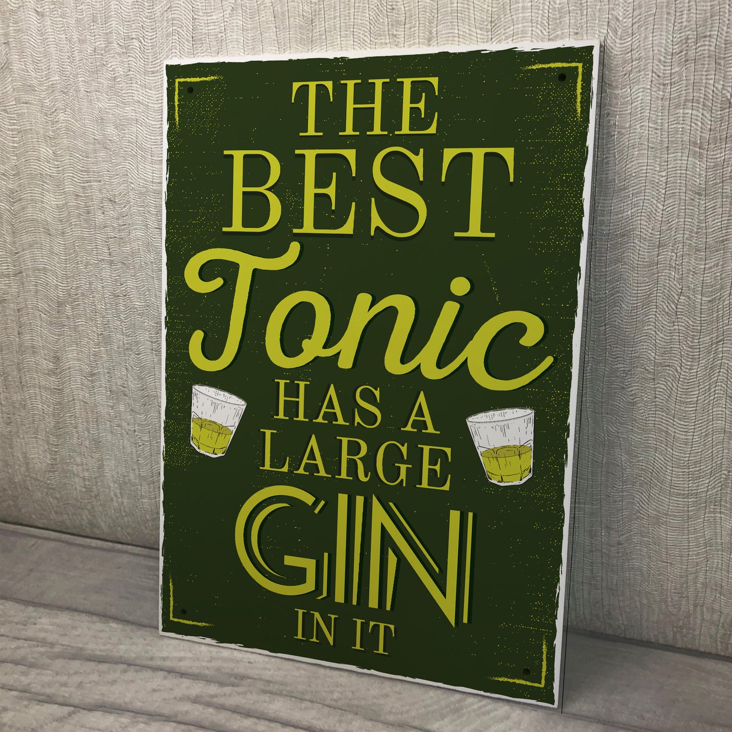 Best Gin Plaques Tonic Garden Party Bar Pub Wall Signs Friends