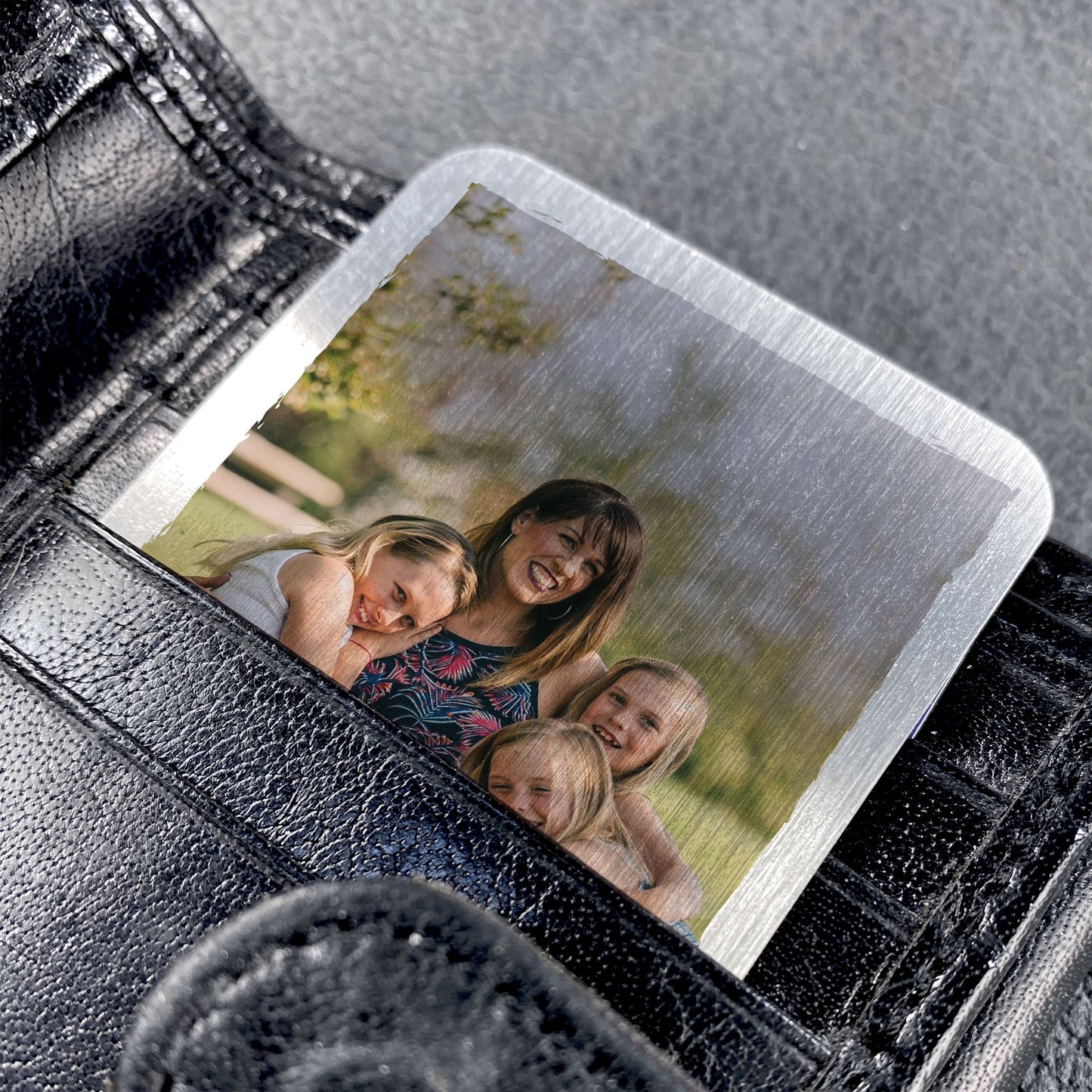 Lockdown Gift Personalised Photo Metal Wallet Insert Memory Gift