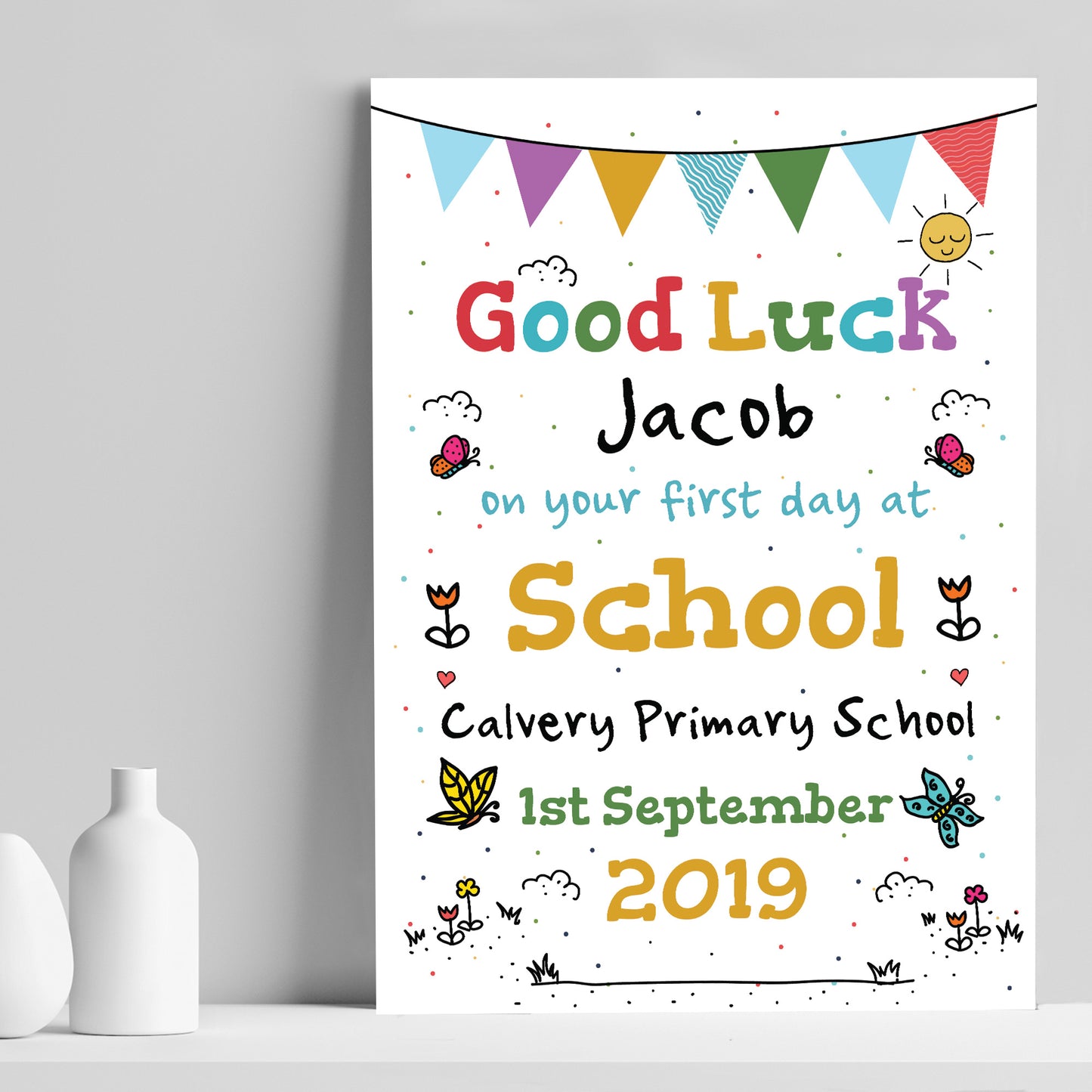 Personalised Nursery School Gift Print Good Luck Nursery Gift