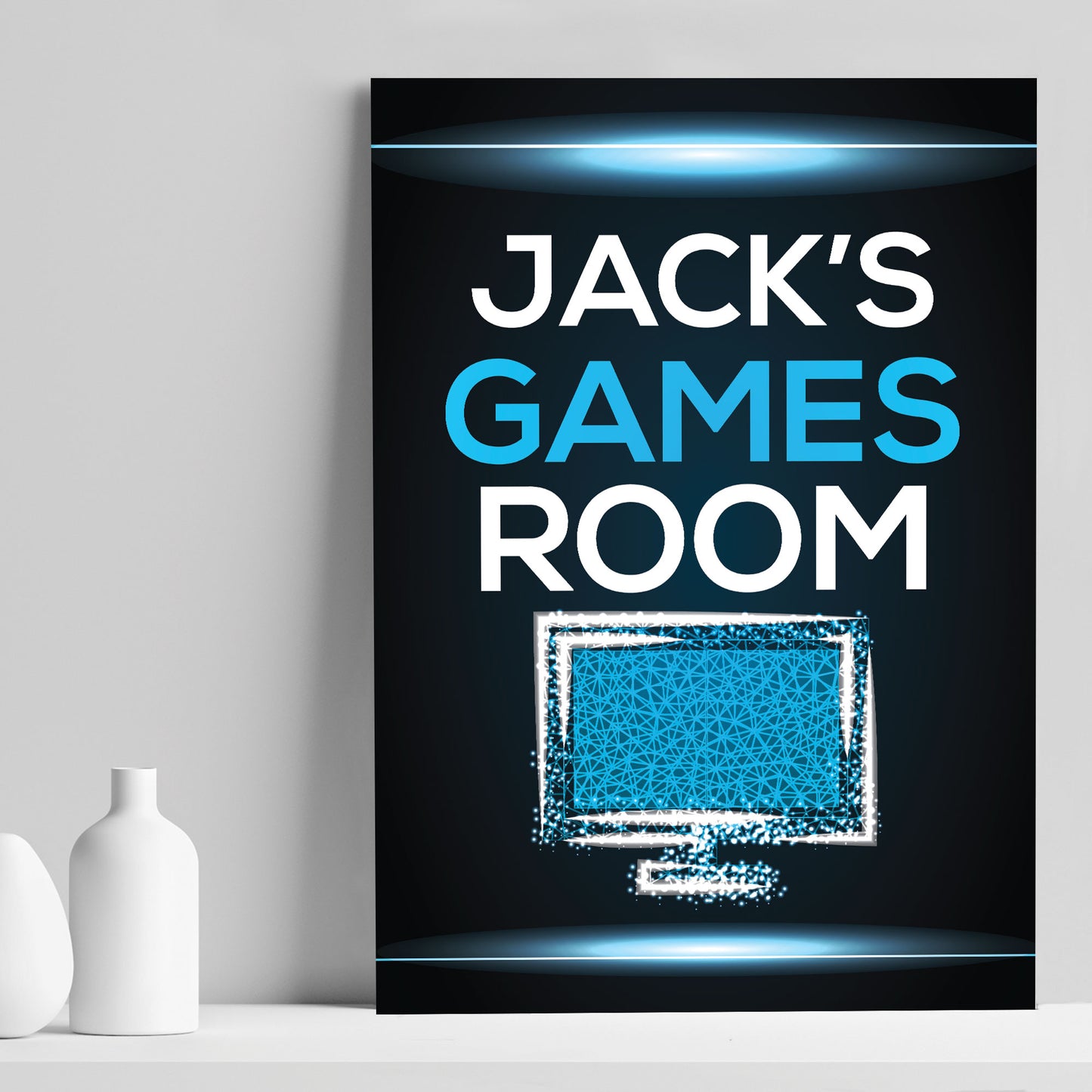 Personalised Games Room Poster Boys Bedroom Man Cave Sign