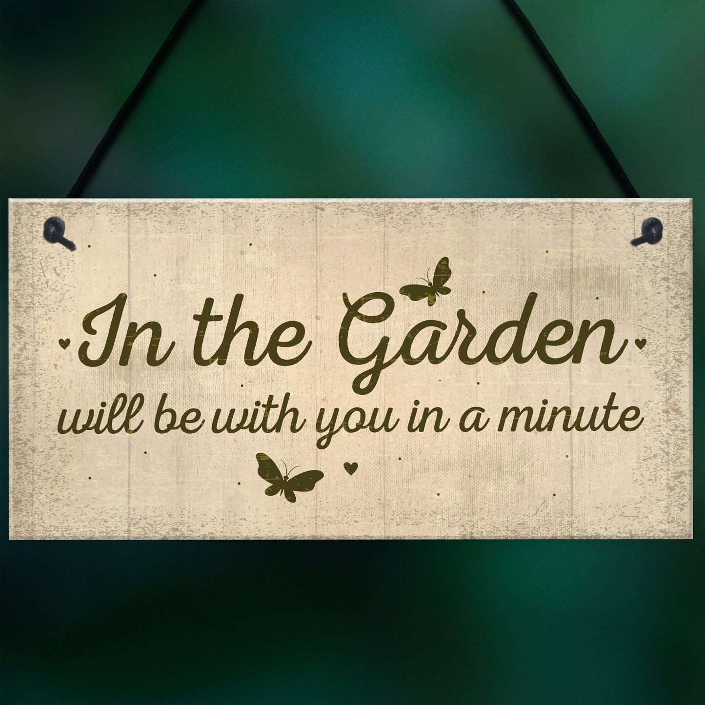 In The Garden Novelty Door Plaque Summer House Sign Garden GIFT