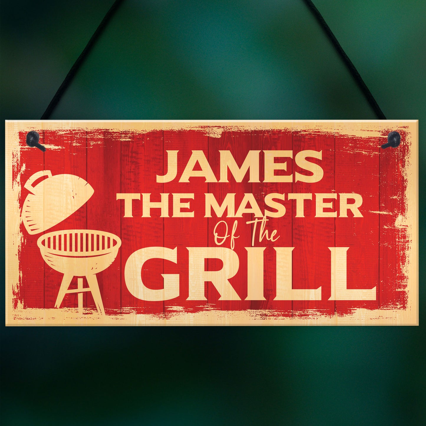 Funny BBQ Sign Master Of The Grill Personalised Gift For Men