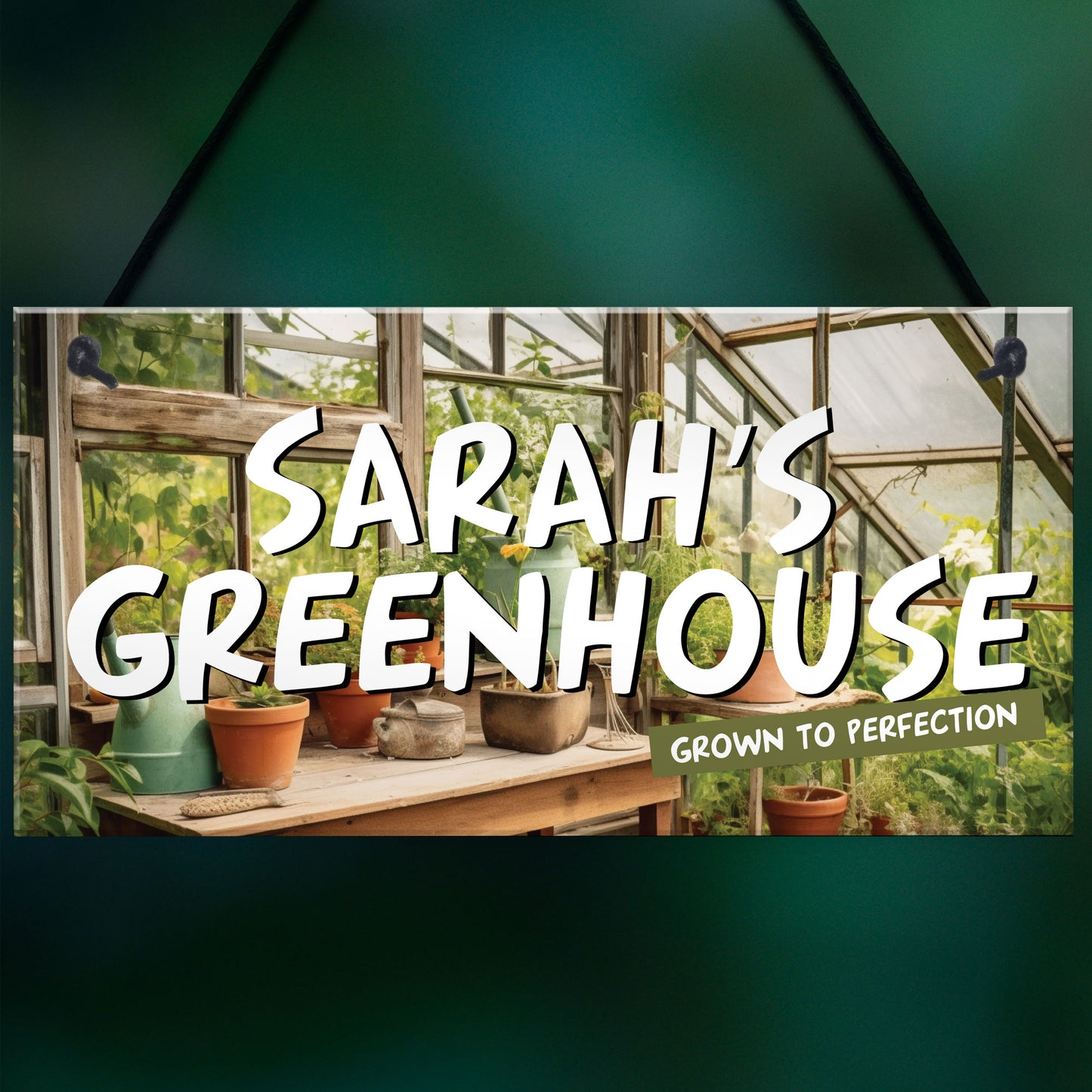 Novelty Greenhouse Sign Garden Sign PERSONALISED Summerhouse