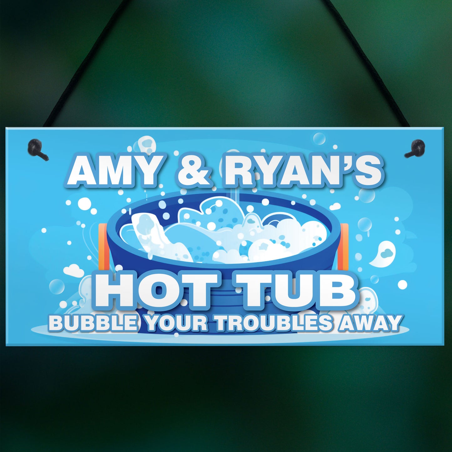 Personalised Hot Tub Signs and Plaques Garden Pool Hanging Sign