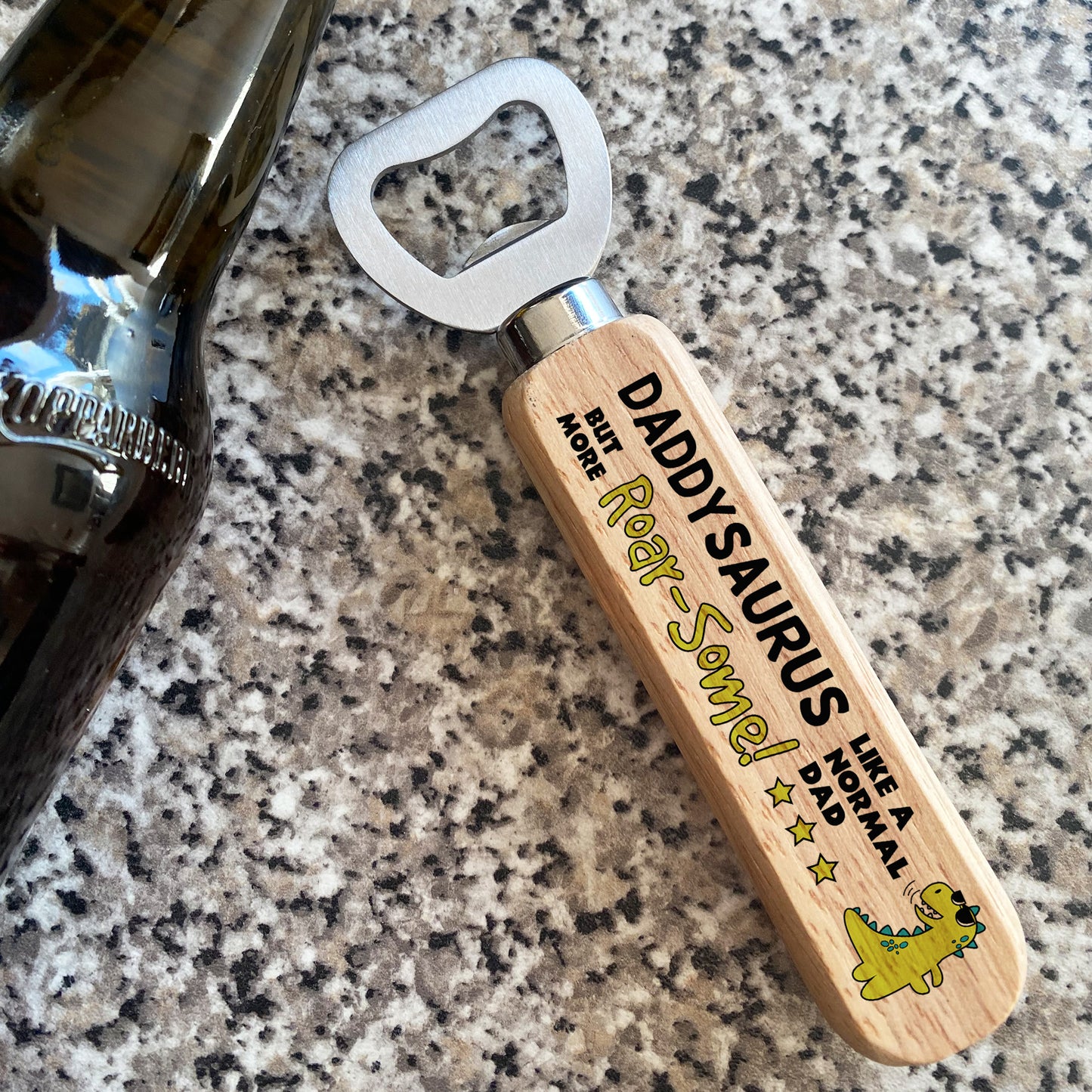 Fathers Day Gifts for Daddy Daddysaurus Beer Bottle Opener Cute