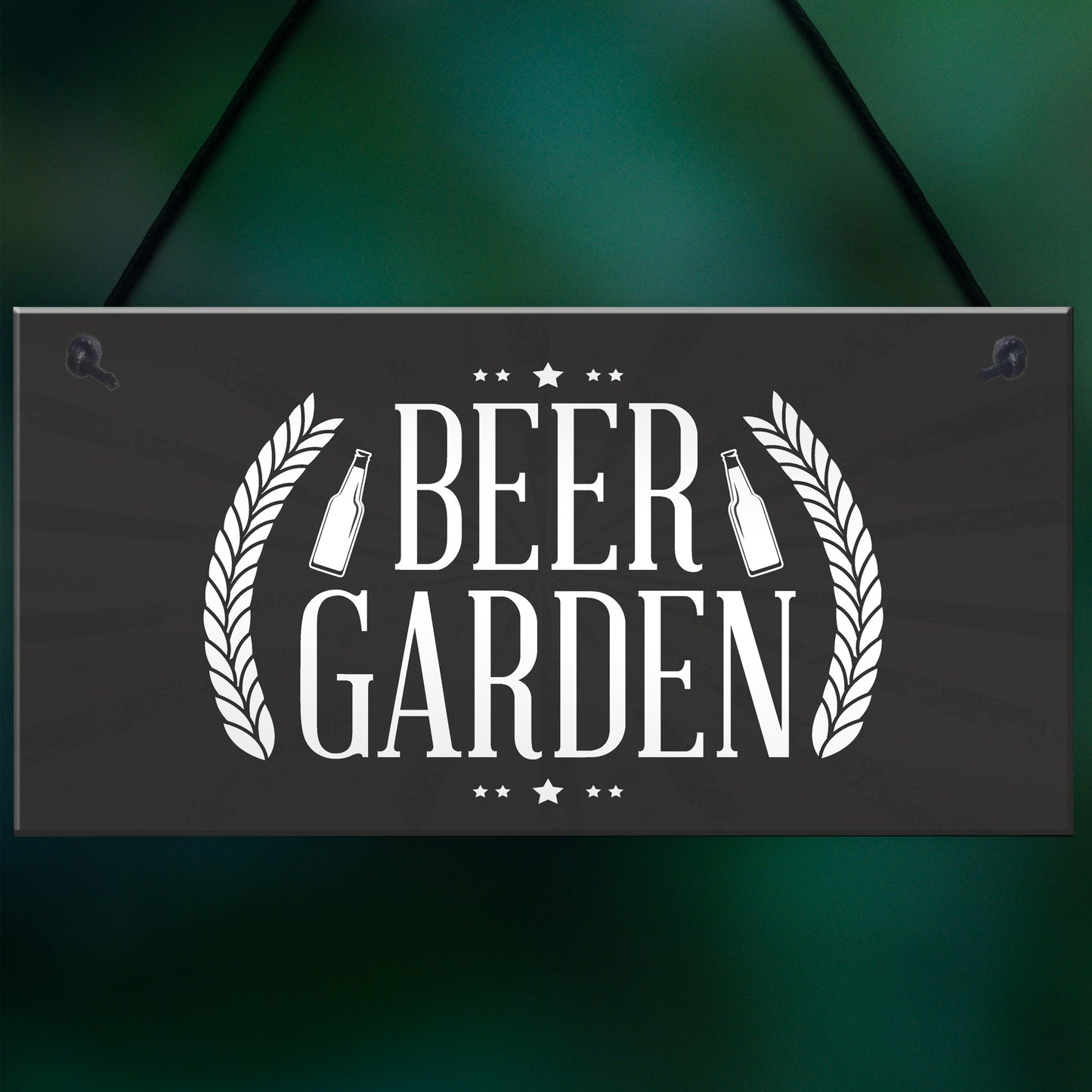 Beer Garden Sign Chic Style Hanging Plaque Pub Bar Alcohol Gift