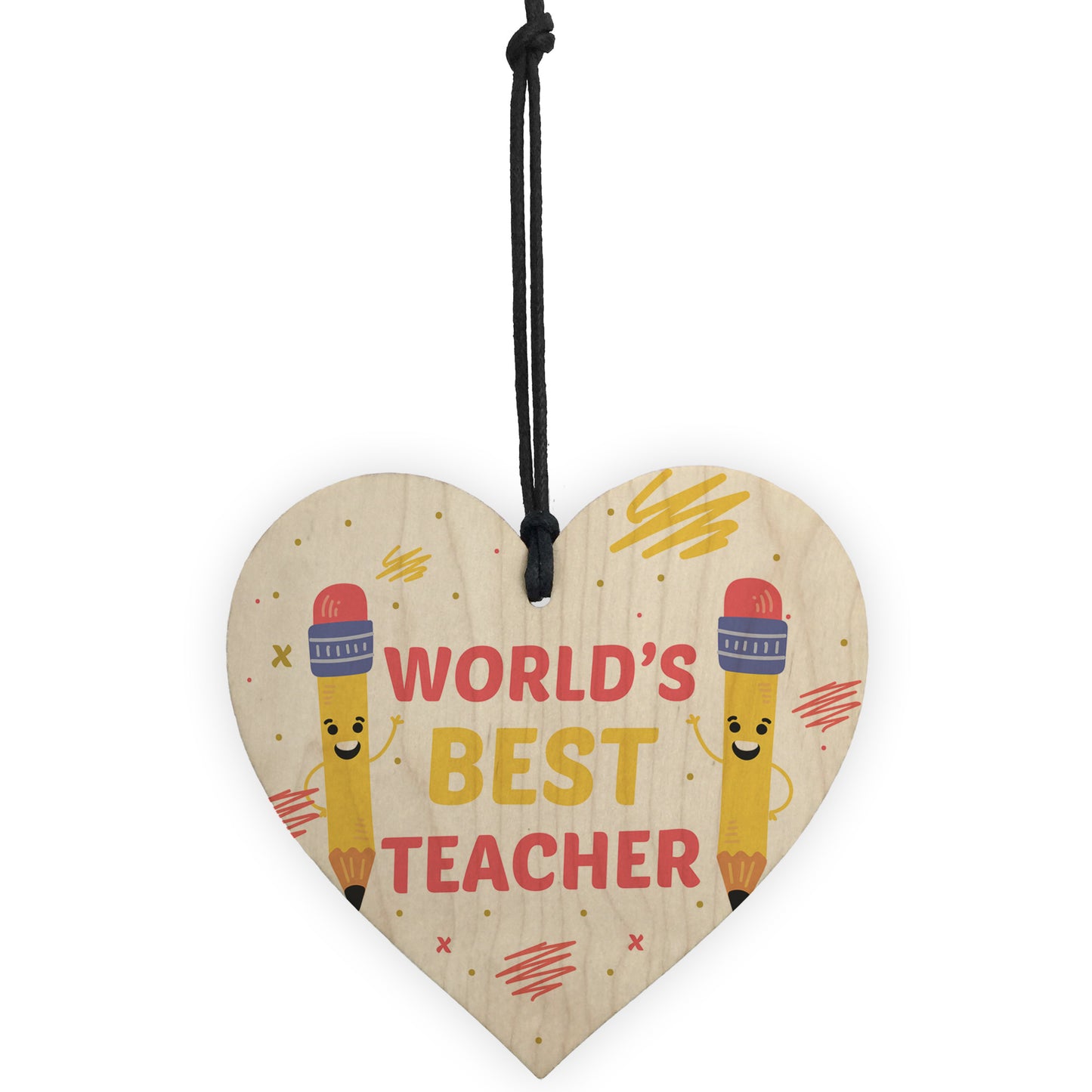 Gift For Teacher Worlds Best Thank You Wooden Heart Leaving