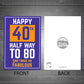 Funny 40th Birthday Gifts For Men Women Wood Heart 40th Card