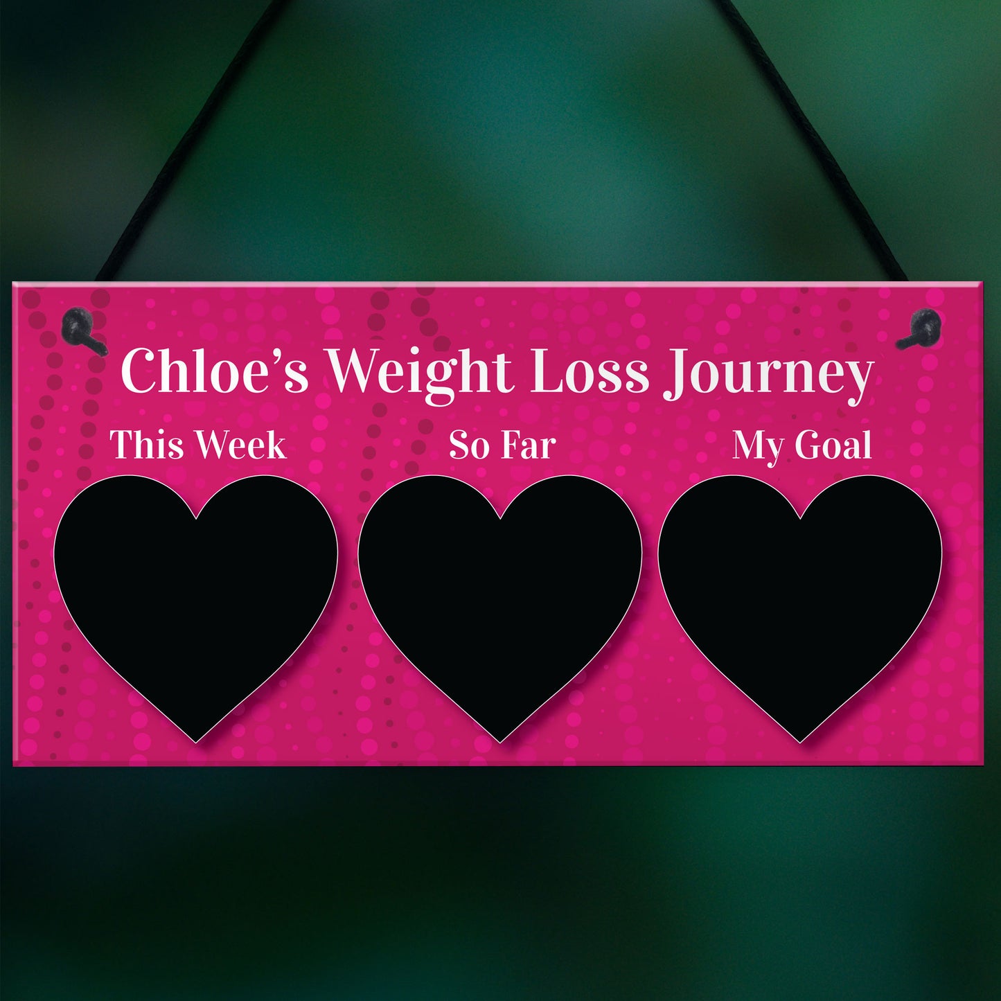 PERSONALISED My Weight Loss Journey Tracker Plaque Dieting