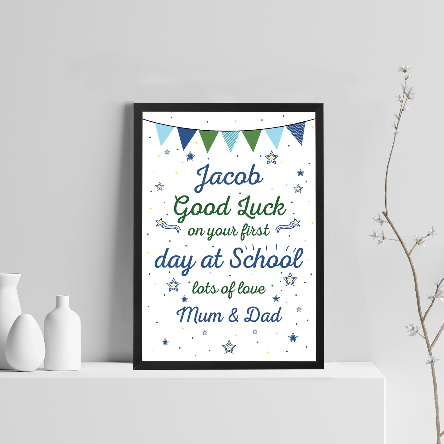 Personalised Nursery Gift Good Luck First Day at School Gift