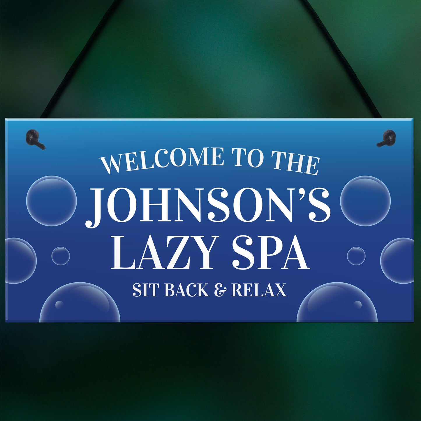 LAZY SPA Sign Personalised Hot Tub Sign For Outdoor Accessories