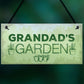 Grandads Garden Hanging Summer House Shed Sign Dad Birthday Gift