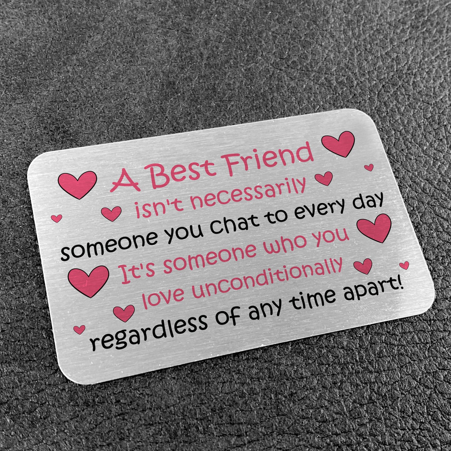 Thankyou Gift For BEST FRIEND Wallet Card Insert Friendship Gift