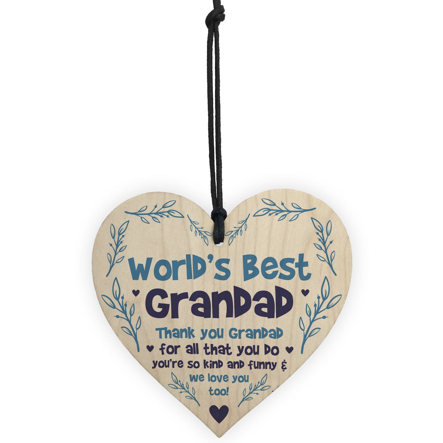 Fathers Day Gift For Grandad Heart Novelty Grandad Birthday