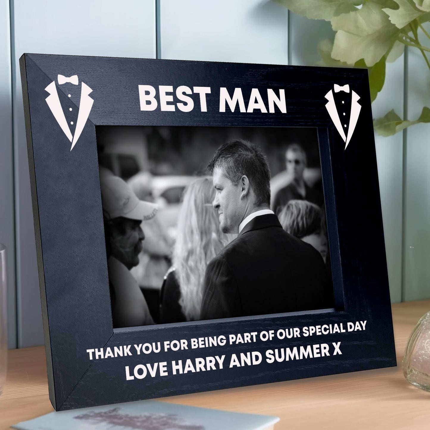 BEST MAN GIFT Personalised Photo Frame Thank You Gift