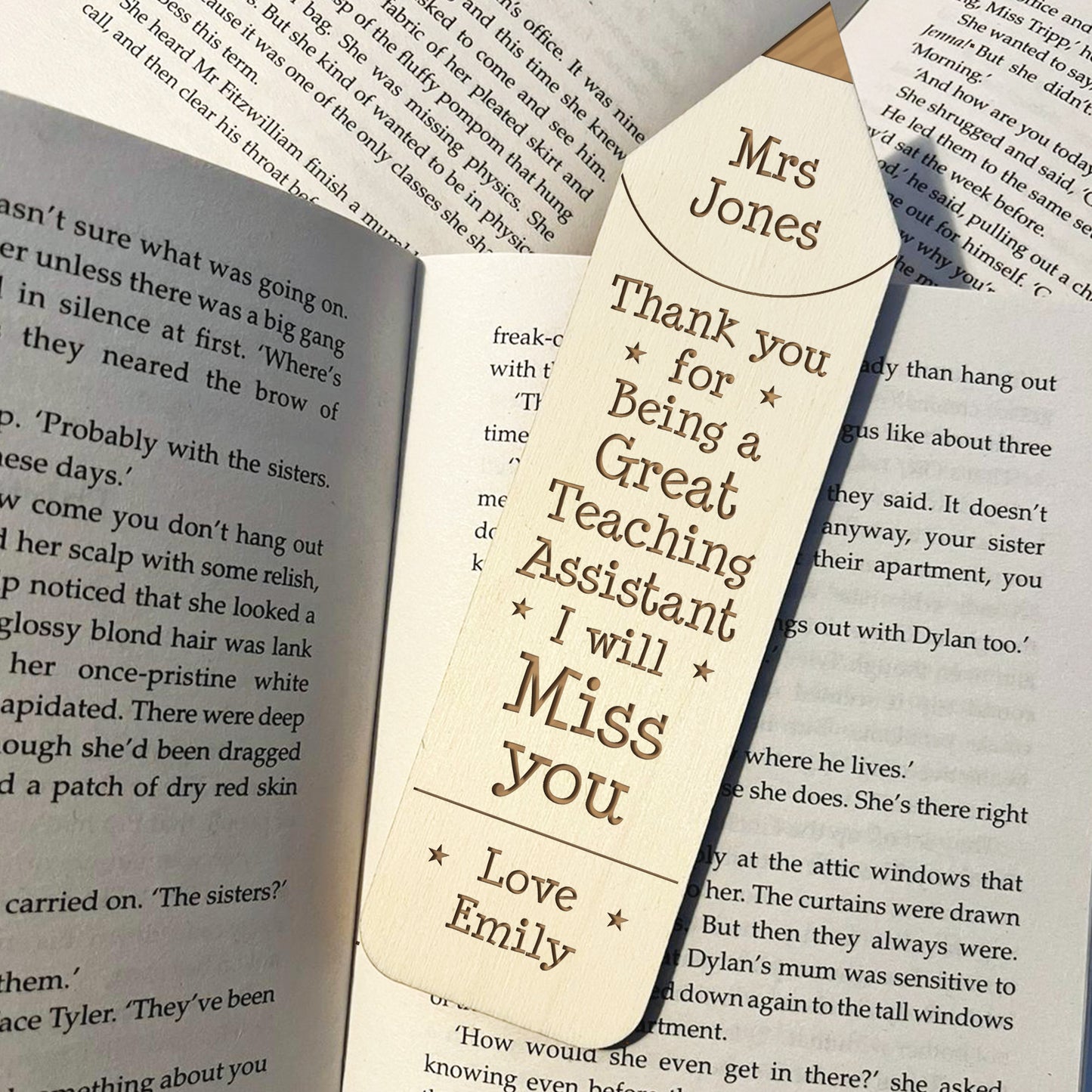 Teacher Leaving Gifts Personalised Bookmark Teaching Assistant