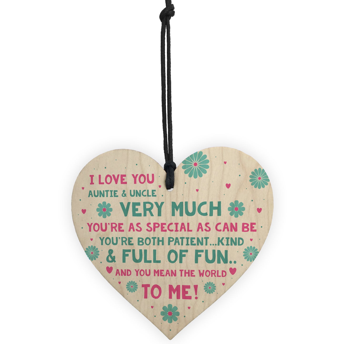 Special Auntie Gift Wooden Heart Plaque Auntie Birthday Gift