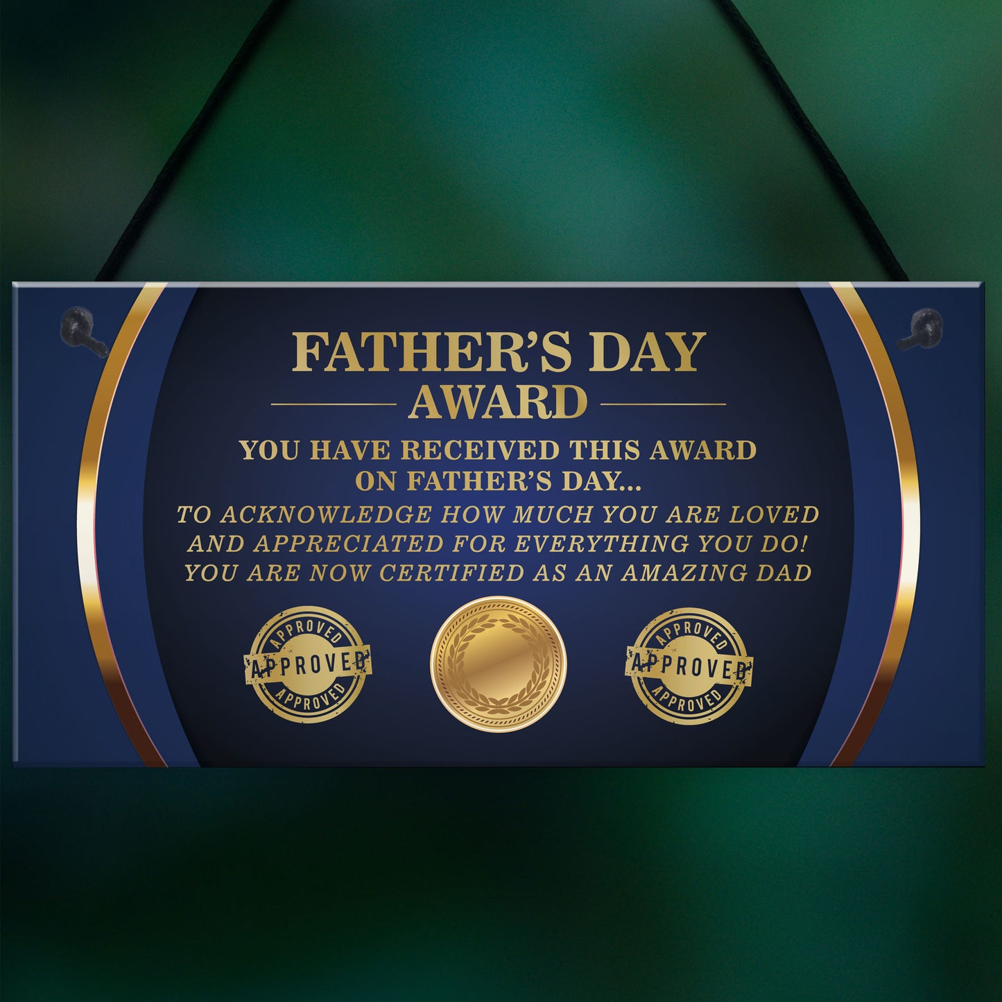 Fathers Day Award Sign Funny Fathers Day Gift For Dad Daughter