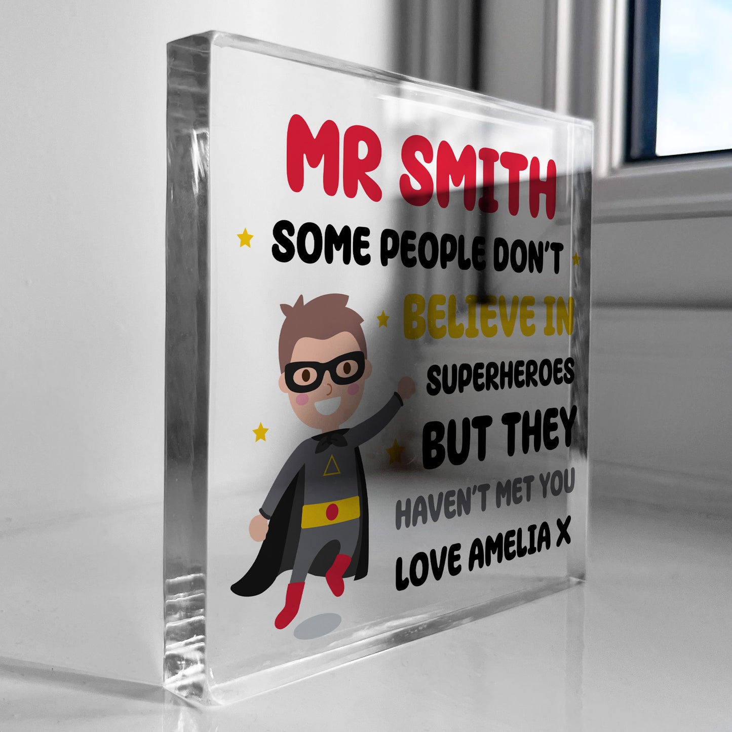 Personalised Thank You Teacher Gifts For Him Men Leaving School