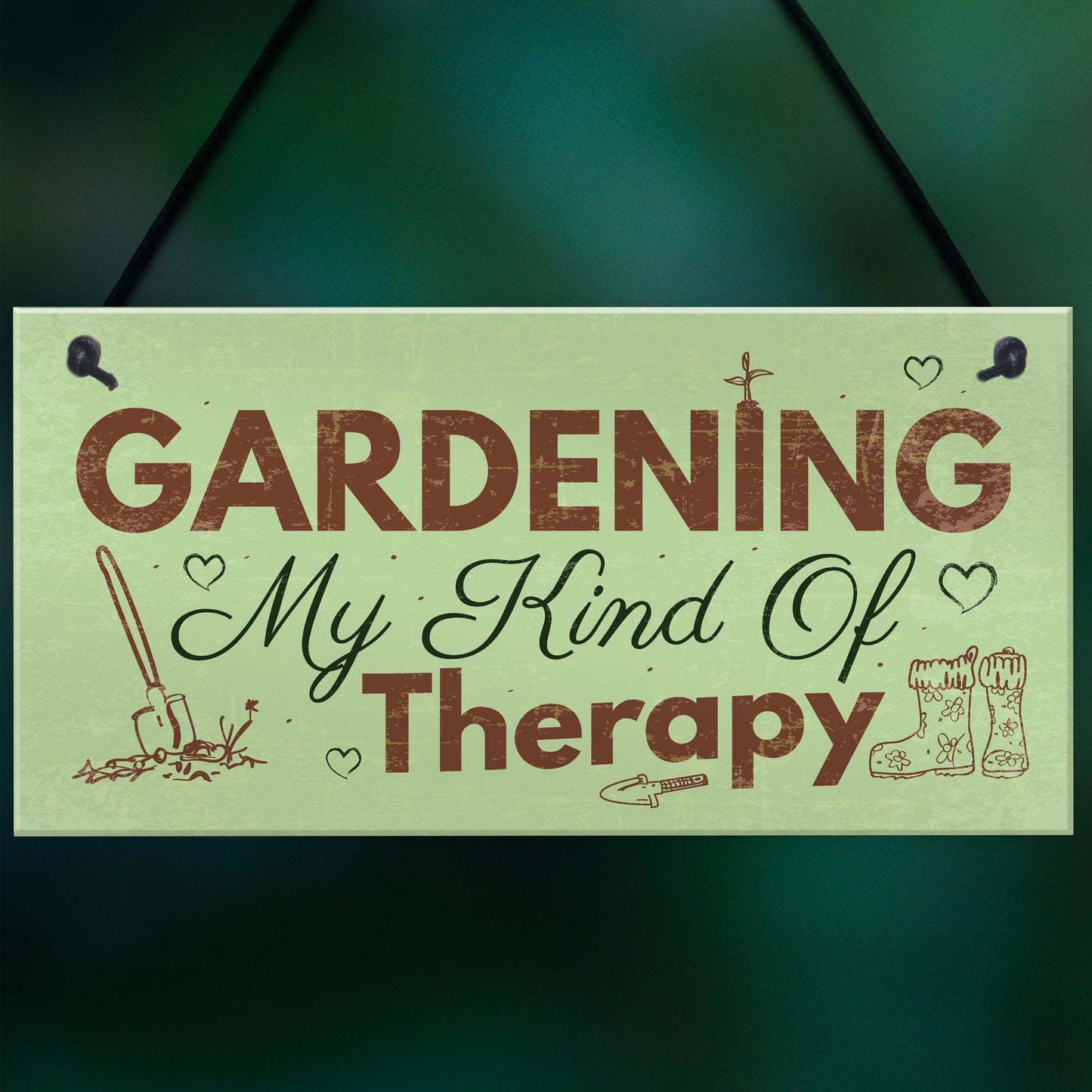 Gardening My Therapy Novelty Plaque SummerHouse Sign Garden