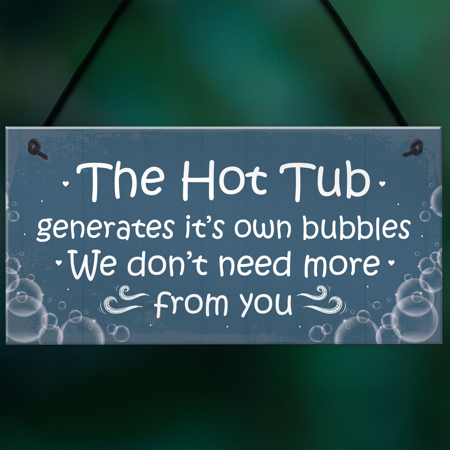 Funny Novelty Hot Tub Sign Garden Plaque Home Decor Sign