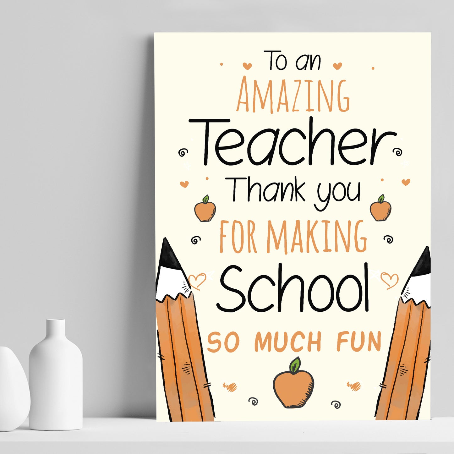 Teacher Thank You Picture Print Gift Nursery Leaving Present