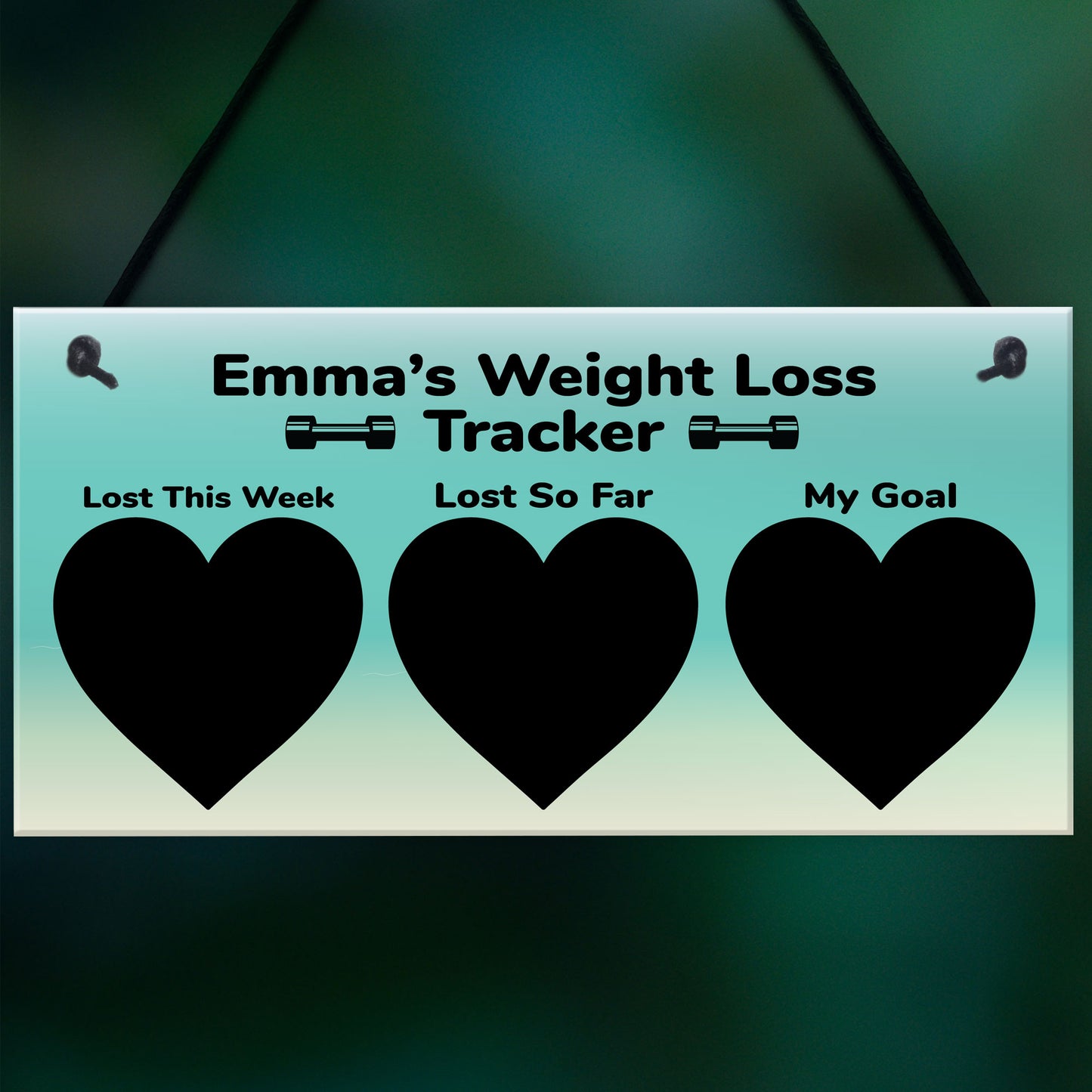 PERSONALISED Weight Loss Tracker Journey Sign Diet Slimming