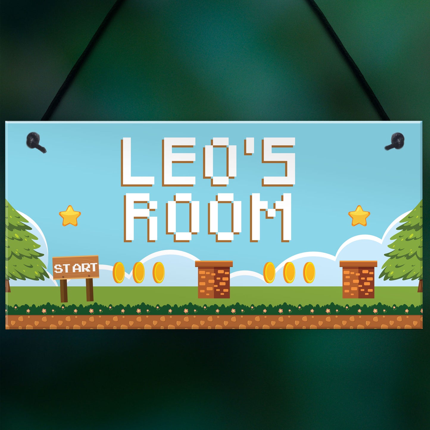 Gaming Sign Personalised Boys Bedroom Sign Wall Decor Retro Gift