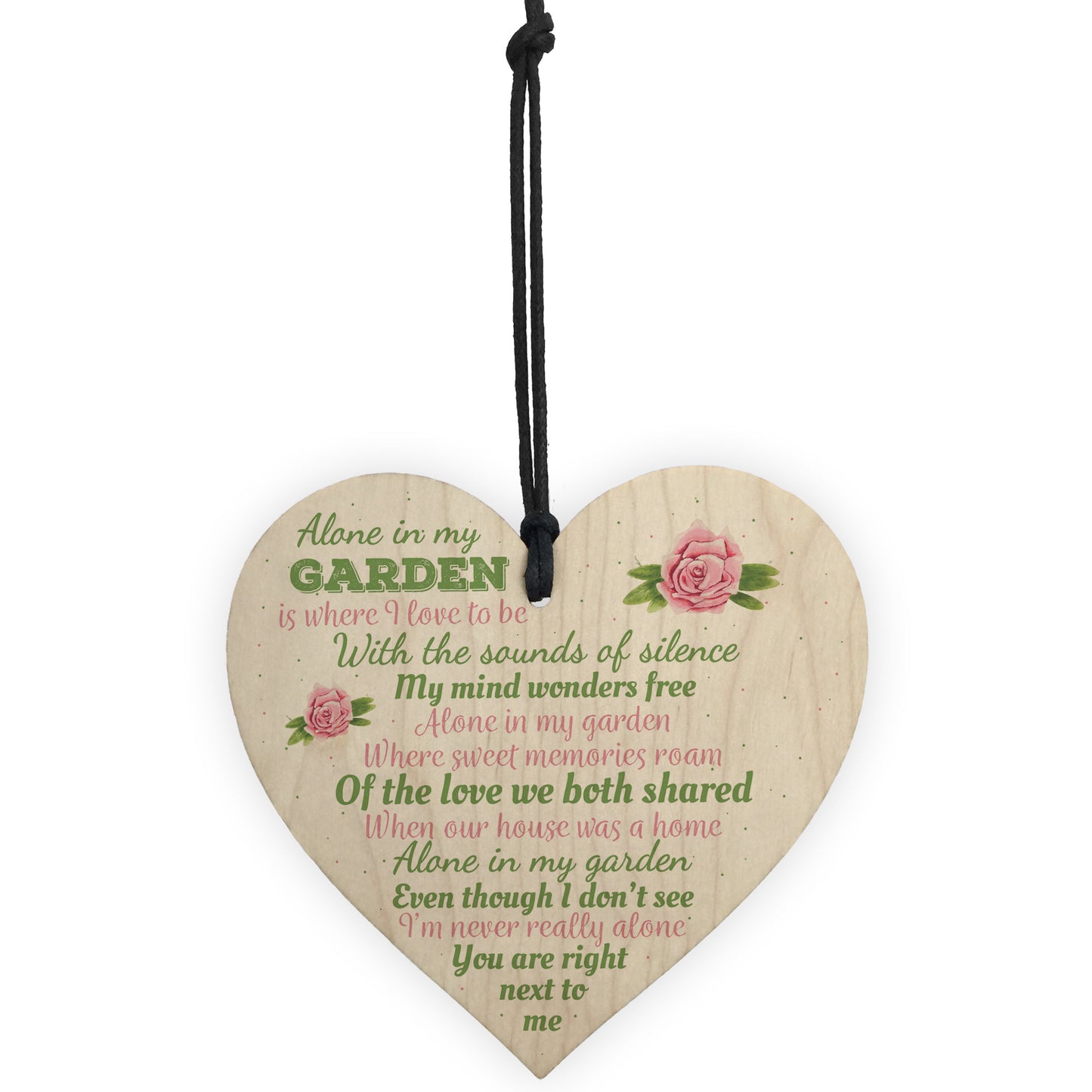 My Garden Novelty Heart SummerHouse Memorial Sign Garden Shed