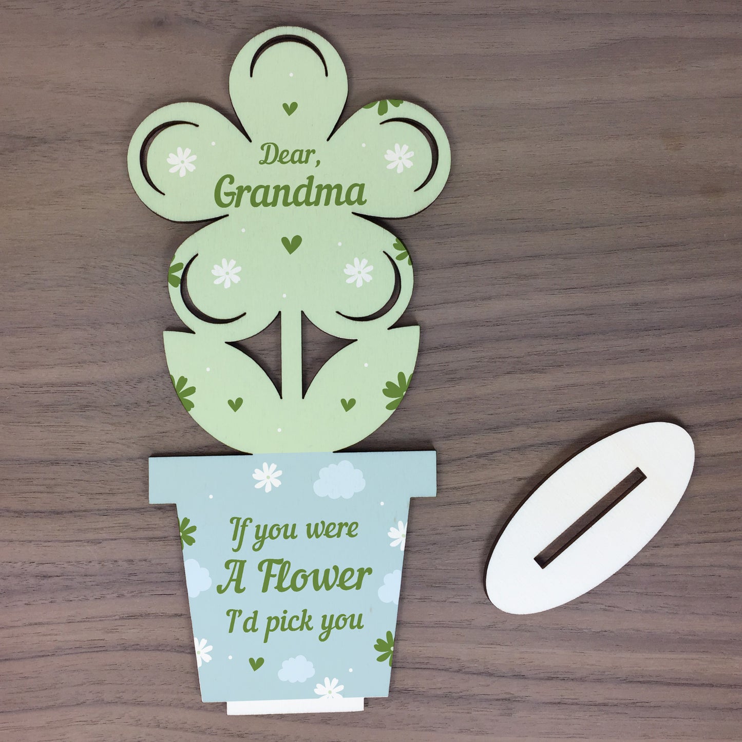 Cute Grandma Gifts Wood Flower Grandma Birthday Christmas Gifts