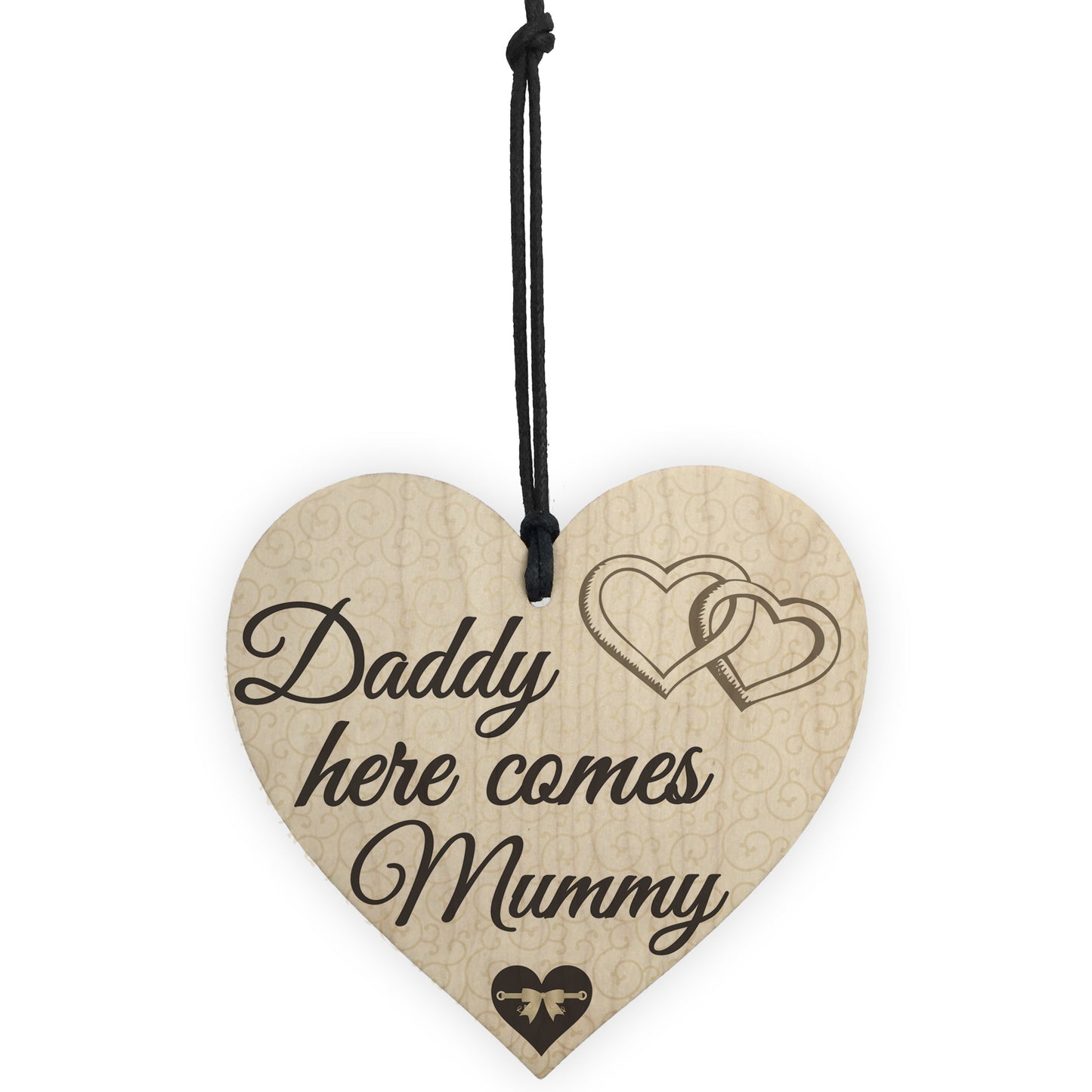 Daddy Here Comes Mummy Bridesmaid Pageboy Wedding Hanging Plaque