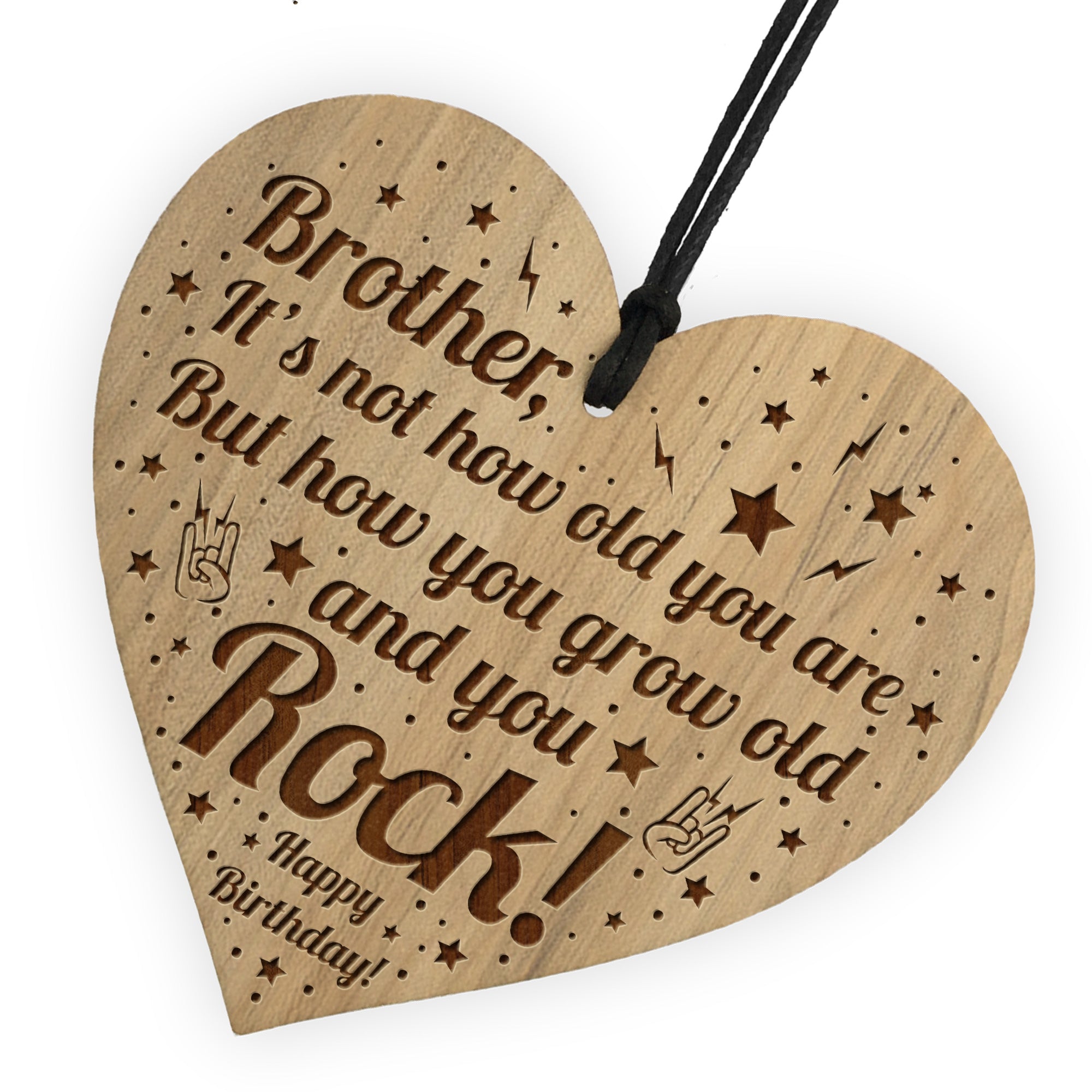 Best Brother Birthday Gift Personalised Engraved Heart Gift