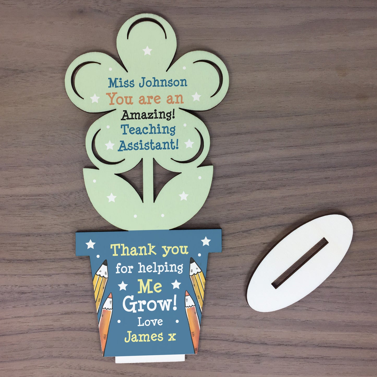 Personalised Teacher Assistant Gifts Thank You Flower School