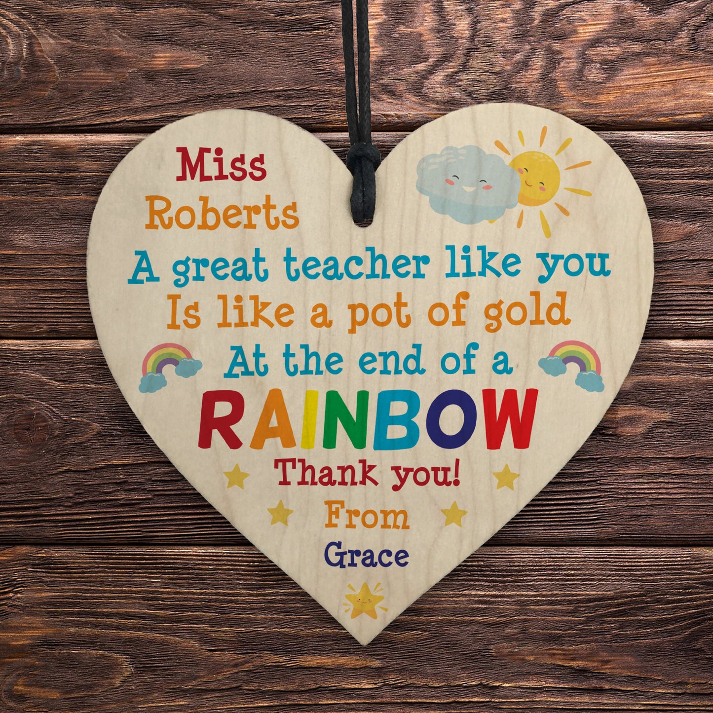 Personalised Cute Teacher Gift From Student Leaving School