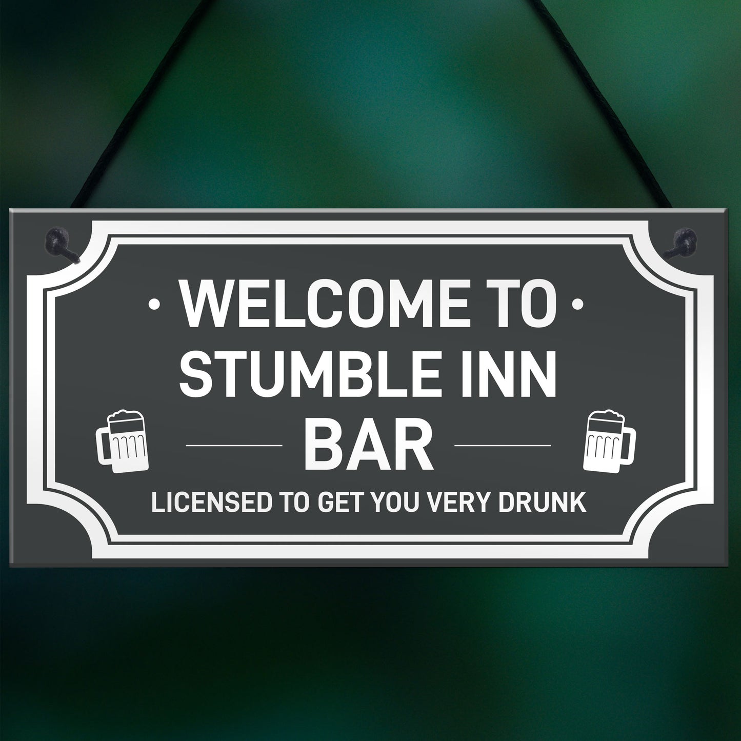 Funny Personalised Home Bar Sign For Bar Pub Man Cave License