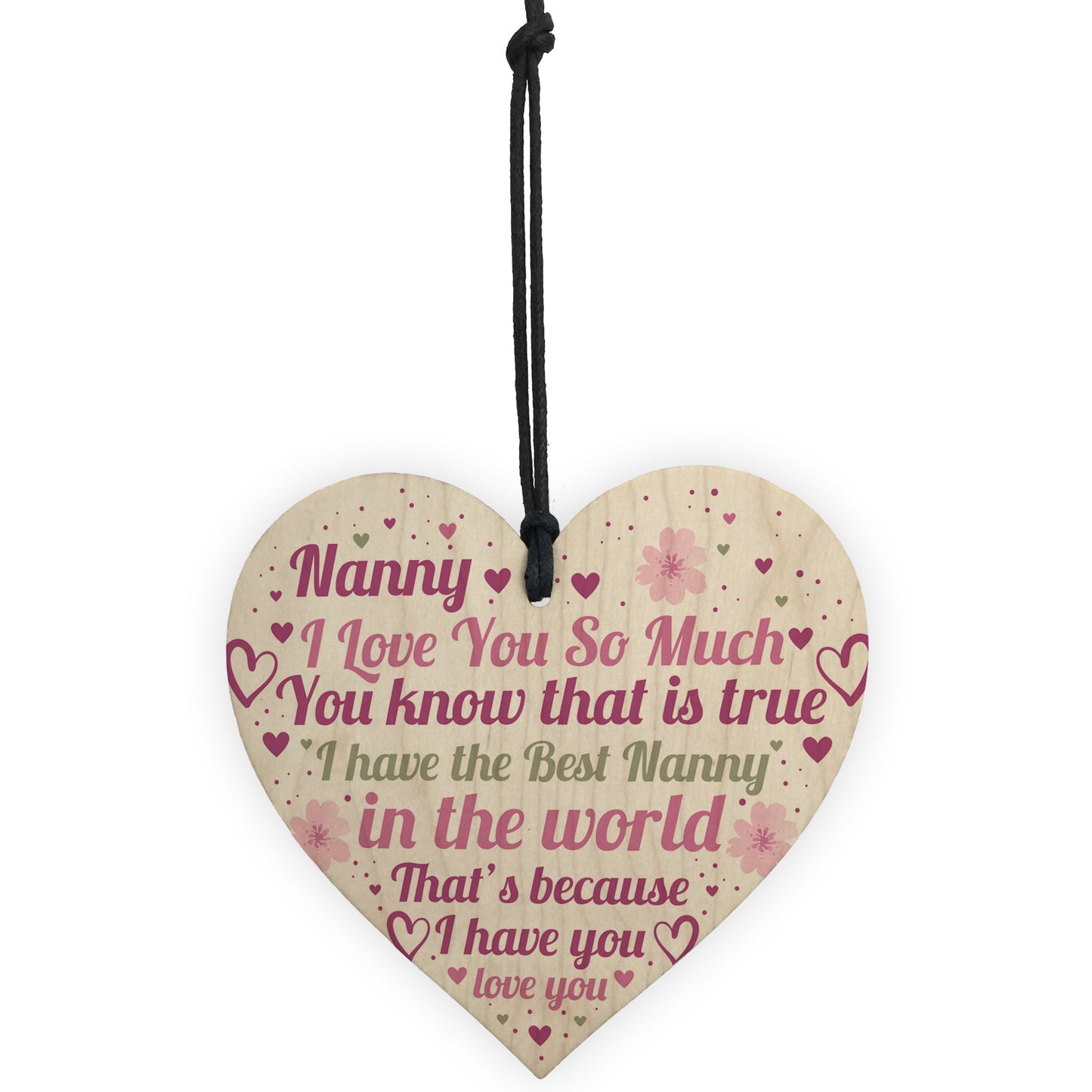 Nanny Gifts Mothers Day Gift For Her Wooden Heart Nanny Birthday