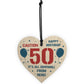 Funny 50th Birthday Gifts Novelty Wood Heart Gift For Him Her