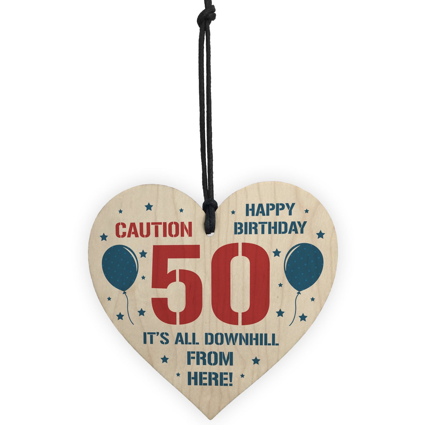 Funny 50th Birthday Gifts Novelty Wood Heart Gift For Him Her