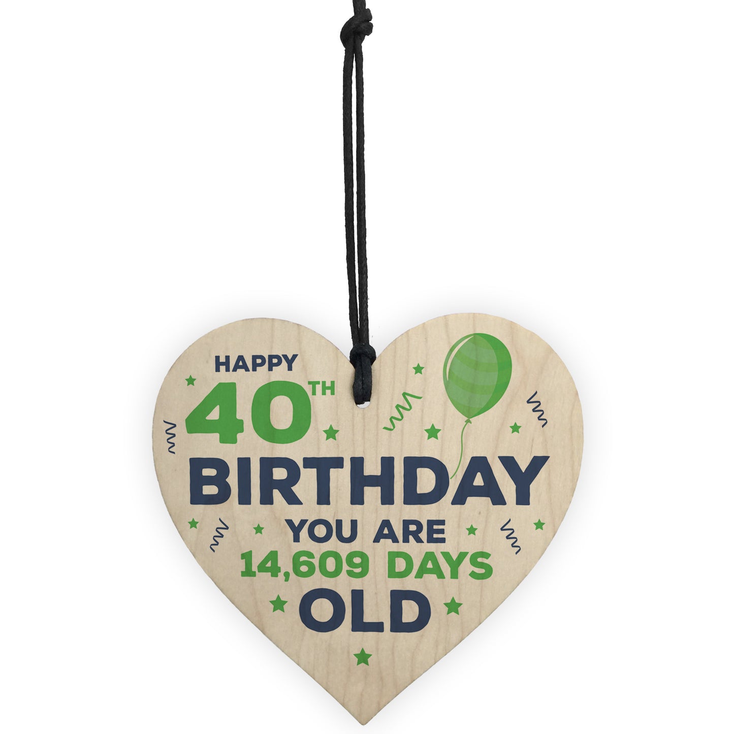 Happy 40th Birthday Gifts Novelty Wooden Heart Birthday Gifts