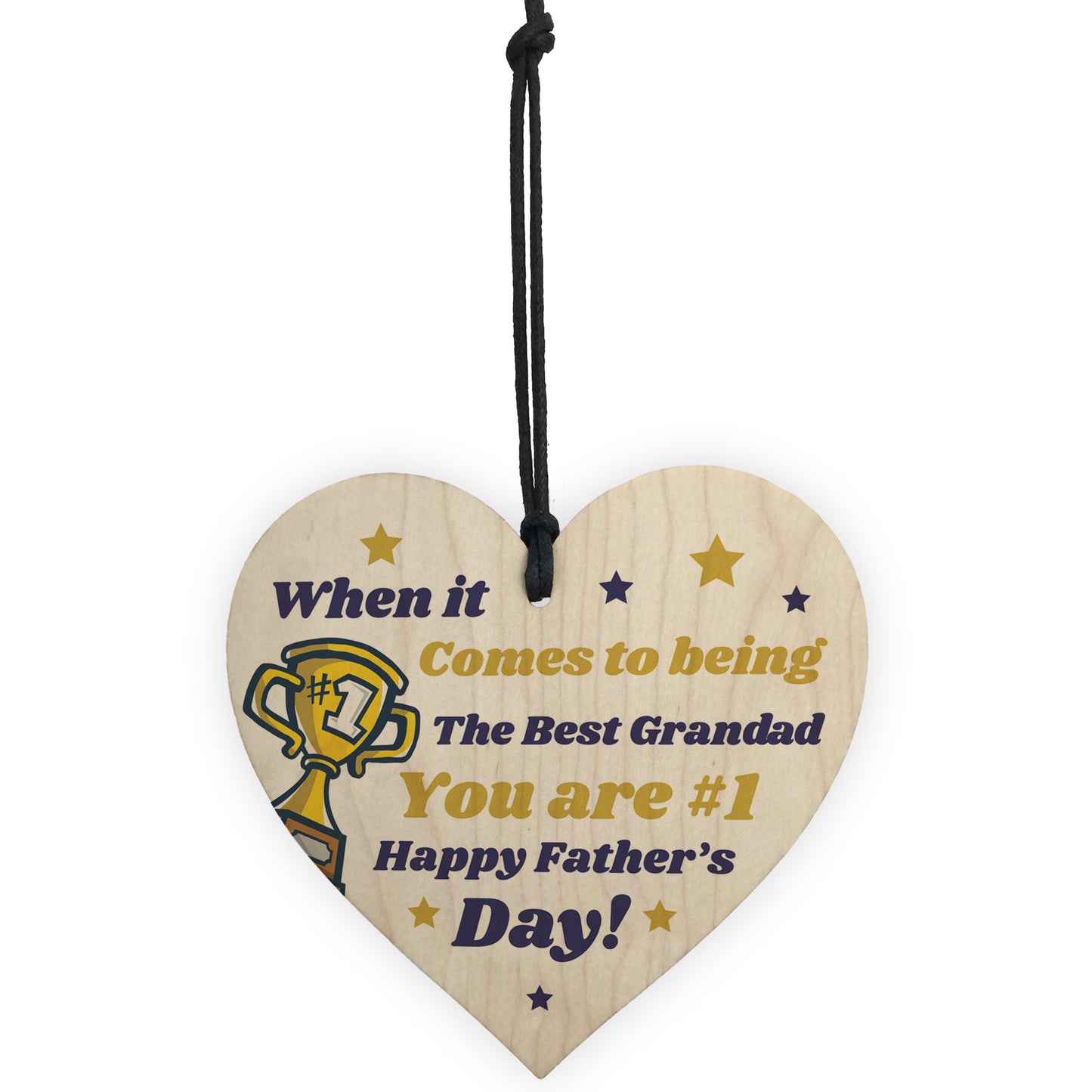 Fathers Day Gifts For Grandad Wood Heart Thank You Grandparent