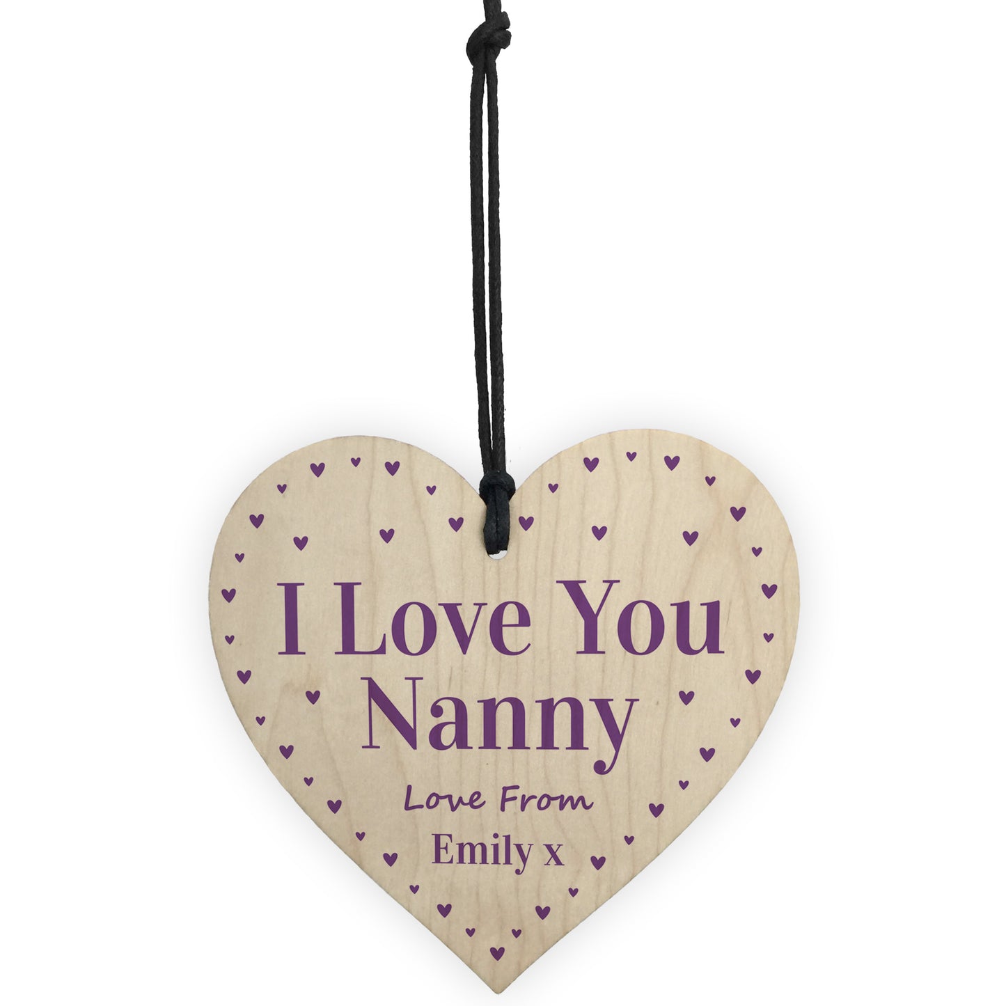 I Love You Nanny Mothers Day Birthday Gift Personalised Heart